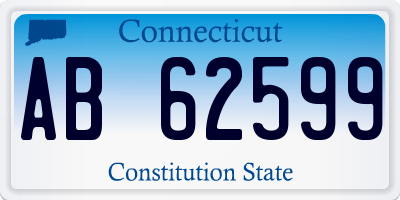 CT license plate AB62599