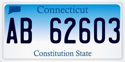 CT license plate AB62603