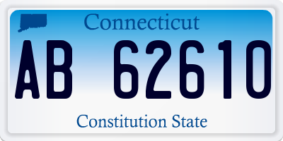 CT license plate AB62610