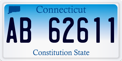 CT license plate AB62611