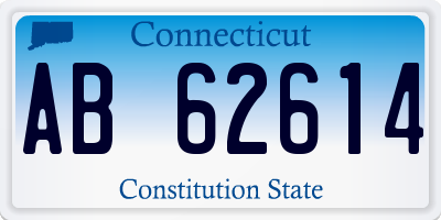 CT license plate AB62614