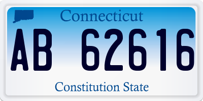 CT license plate AB62616