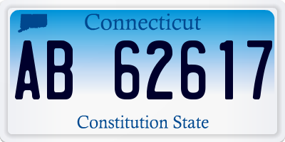 CT license plate AB62617