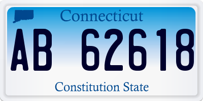 CT license plate AB62618