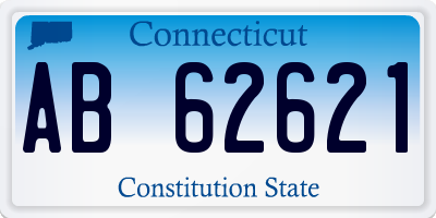 CT license plate AB62621