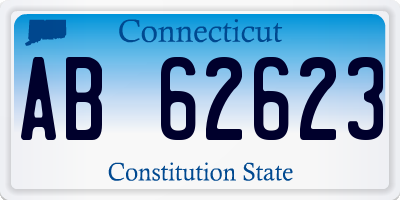 CT license plate AB62623