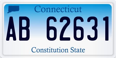 CT license plate AB62631