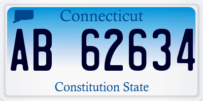 CT license plate AB62634