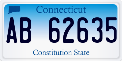 CT license plate AB62635