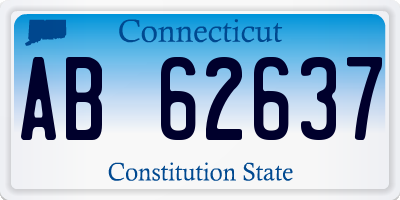 CT license plate AB62637