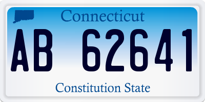 CT license plate AB62641
