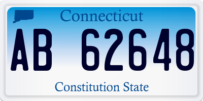 CT license plate AB62648