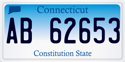 CT license plate AB62653