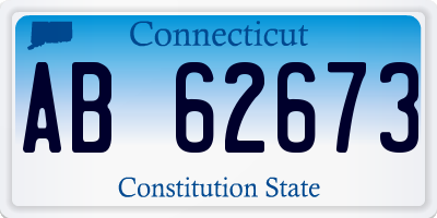 CT license plate AB62673