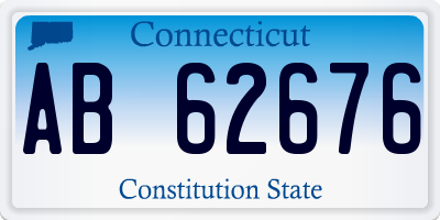 CT license plate AB62676