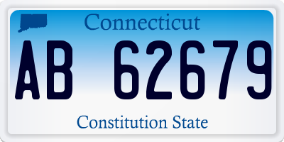 CT license plate AB62679