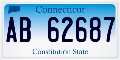 CT license plate AB62687