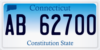 CT license plate AB62700