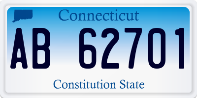 CT license plate AB62701