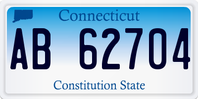 CT license plate AB62704