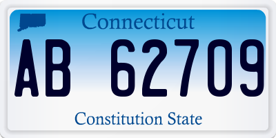 CT license plate AB62709