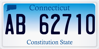 CT license plate AB62710