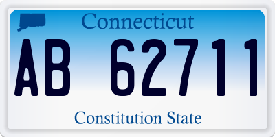CT license plate AB62711