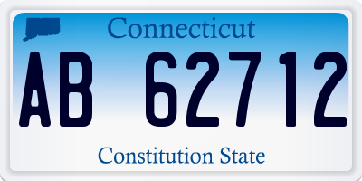 CT license plate AB62712