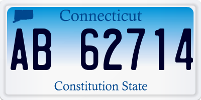 CT license plate AB62714