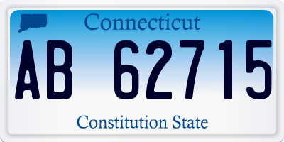 CT license plate AB62715