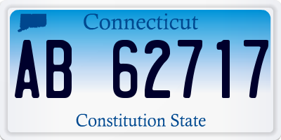 CT license plate AB62717