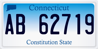 CT license plate AB62719