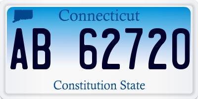 CT license plate AB62720