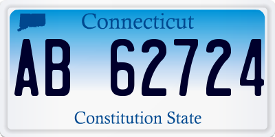 CT license plate AB62724