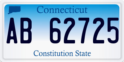 CT license plate AB62725