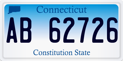 CT license plate AB62726