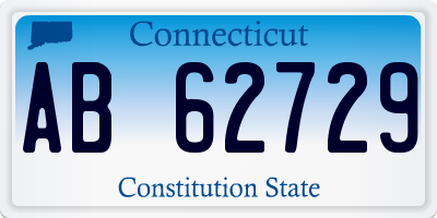 CT license plate AB62729