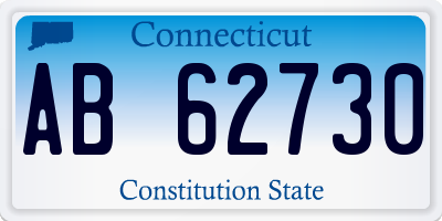 CT license plate AB62730