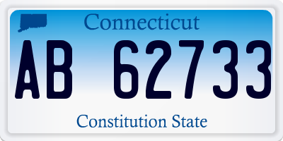 CT license plate AB62733