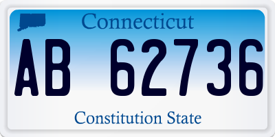 CT license plate AB62736