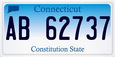 CT license plate AB62737