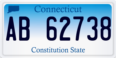 CT license plate AB62738