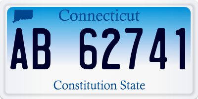 CT license plate AB62741