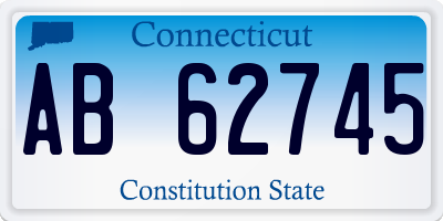 CT license plate AB62745