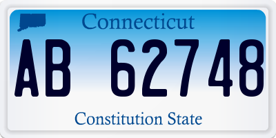 CT license plate AB62748