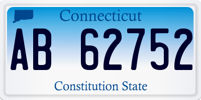 CT license plate AB62752