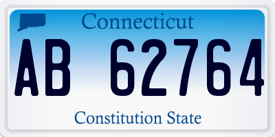 CT license plate AB62764