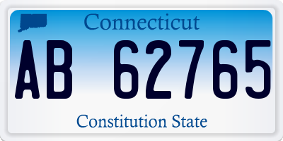 CT license plate AB62765