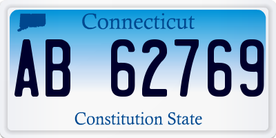 CT license plate AB62769