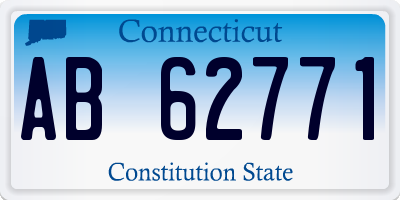 CT license plate AB62771